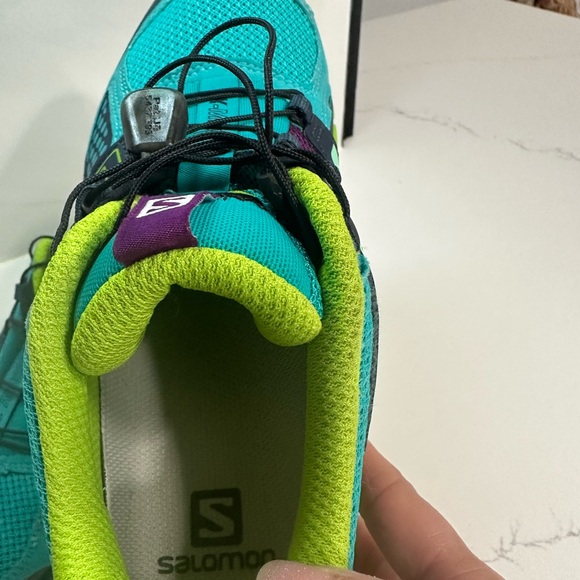 Salomon Running Shoes Womens 8.5 Green Blue X-Mission 3 Trail Hiking 378288 - Picture 10 of 13